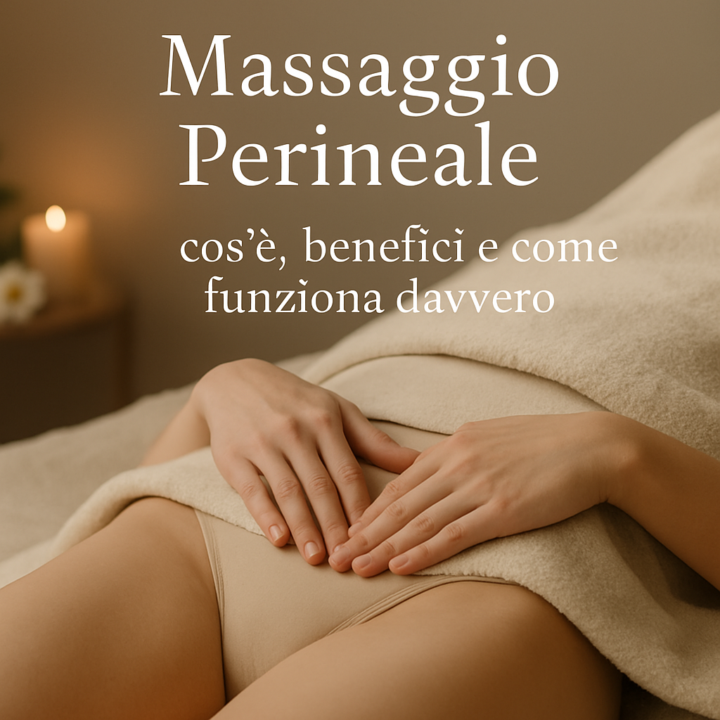 Massaggio Perianale, Donna rilassata durante un trattamento di benessere pelvico in ambiente spa, atmosfera calda e delicata.