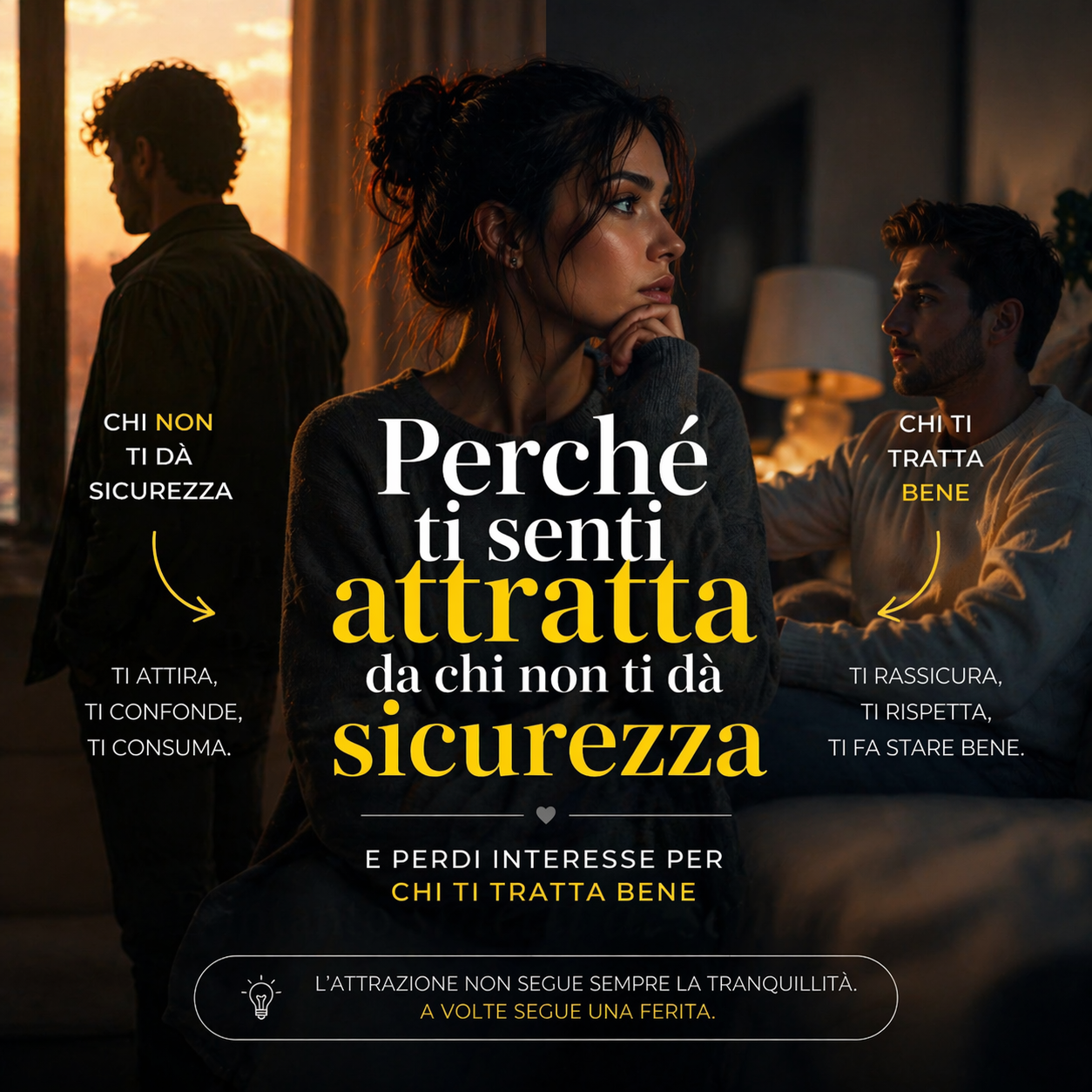 Perché ti senti attratta da chi non ti dà sicurezza essenza sensuale